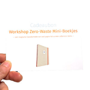 Cadeaubon Workshop Zero-Waste Mini-Boekjes